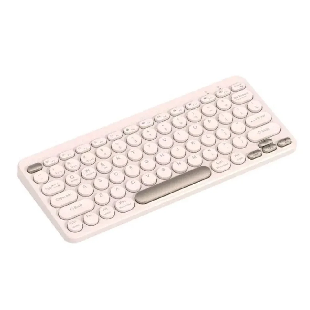 North Compact Round Key Wireless Keyboard - Beige